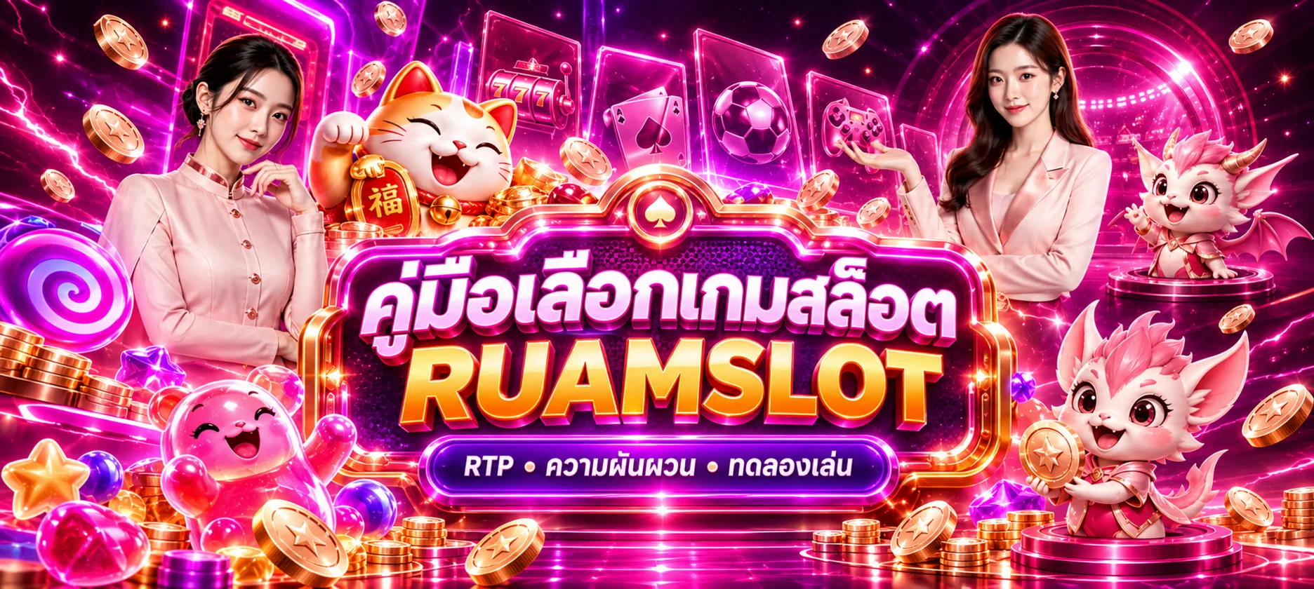 RUAMSLOT คู่มือเลือกสล็อต ดู RTP และทดลองเล่น